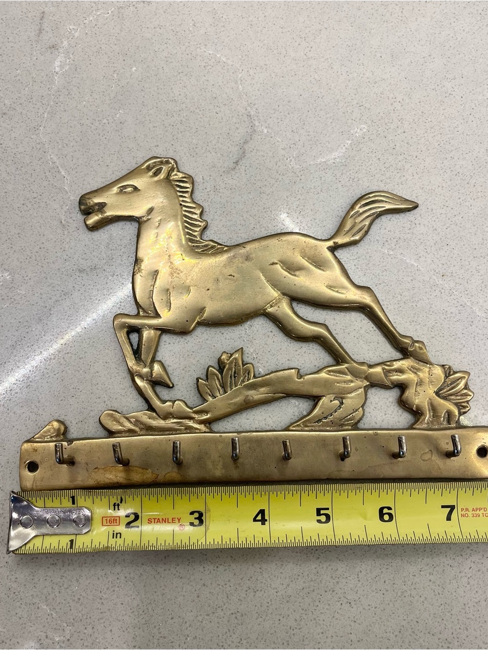 Vintage solid brass key holder - Picture 2 of 4